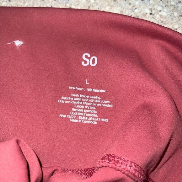 So Athletic Leggings~ Red ~ Sz. L ~ EUC - Picture 2 of 7